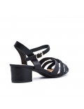 Faux leather heeled sandal