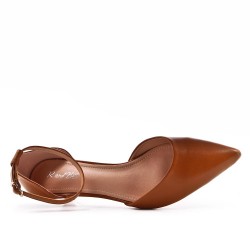 Sandale à talon en simili cuir