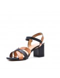 Faux leather heeled sandal