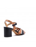 Faux leather heeled sandal