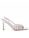 Faux leather heeled sandal