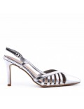 Faux leather heeled sandal