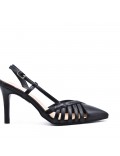 Faux leather heeled sandal