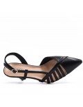 Faux leather heeled sandal