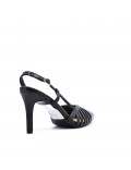 Faux leather heeled sandal