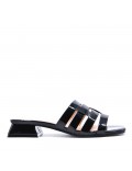 Faux leather heeled sandal