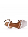 Faux leather heeled sandal