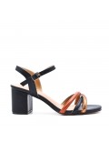 Faux leather heeled sandal