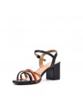 Faux leather heeled sandal