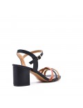 Faux leather heeled sandal