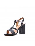 Faux leather heeled sandal