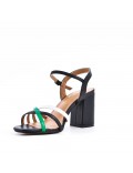 Faux leather heeled sandal