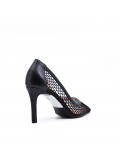 Leatherette pump with heels