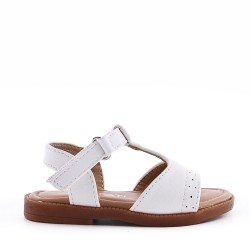 Sandale fille en simili cuir