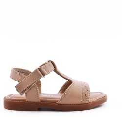 Girl's faux leather sandal