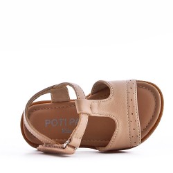 Sandale fille en simili cuir