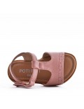 Sandale fille en simili cuir