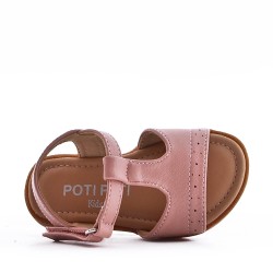 Sandale fille en simili cuir