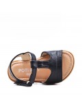 Girl's faux leather sandal