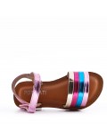 Girl's faux leather sandal