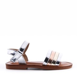 Sandale fille en simili cuir