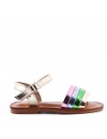 Girl's faux leather sandal