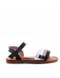 Girl's faux leather sandal