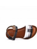 Girl's faux leather sandal