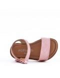 Sandale fille en simili cuir