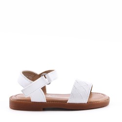 Girl's faux leather sandal