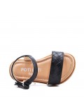 Girl's faux leather sandal