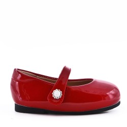 Ballerine fille en simili cuir 