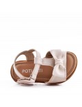 Girl's faux leather sandal