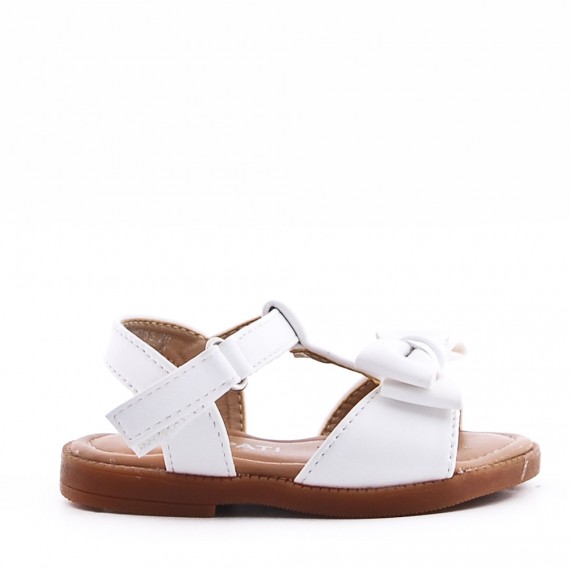 Girl's faux leather sandal