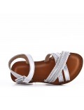 Girl's faux leather sandal