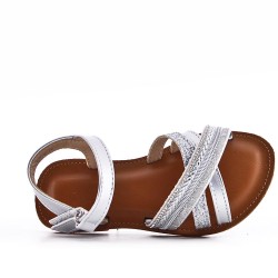 Sandale fille en simili cuir