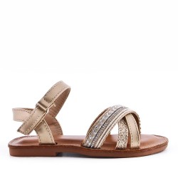 Sandale fille en simili cuir