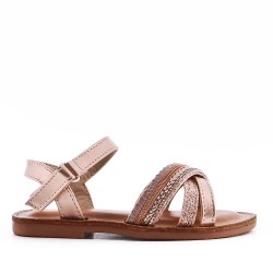 Sandale fille en simili cuir