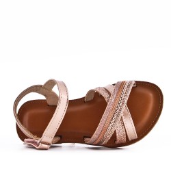 Sandale fille en simili cuir