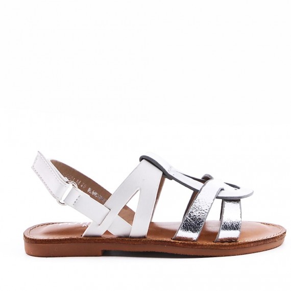 Sandale fille en simili cuir