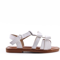 Girl's faux leather sandal