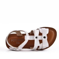 Girl's faux leather sandal