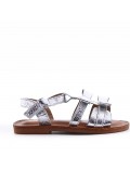 Girl's faux leather sandal