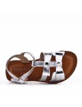 Girl's faux leather sandal