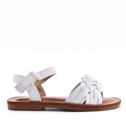 Sandale fille en simili cuir