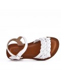 Sandale fille en simili cuir