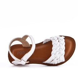 Sandale fille en simili cuir