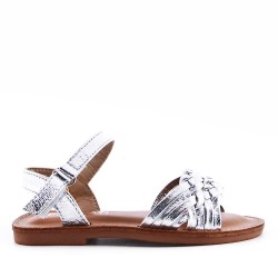 Sandale fille en simili cuir