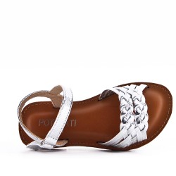 Sandale fille en simili cuir