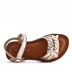 Sandale fille en simili cuir